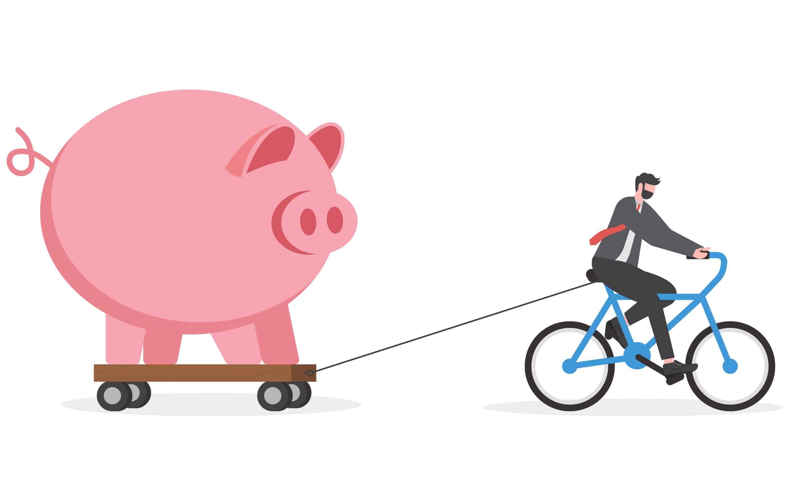 Fahrrad fahren und Geld sparen​